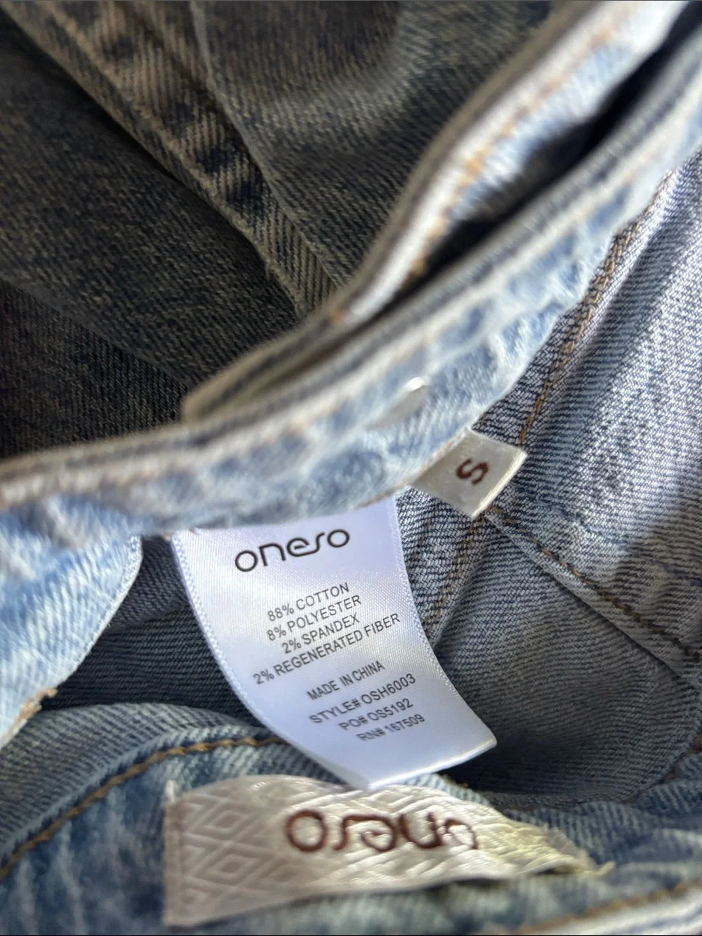 oneso Edgy High Rise Skort Jeans Size Small